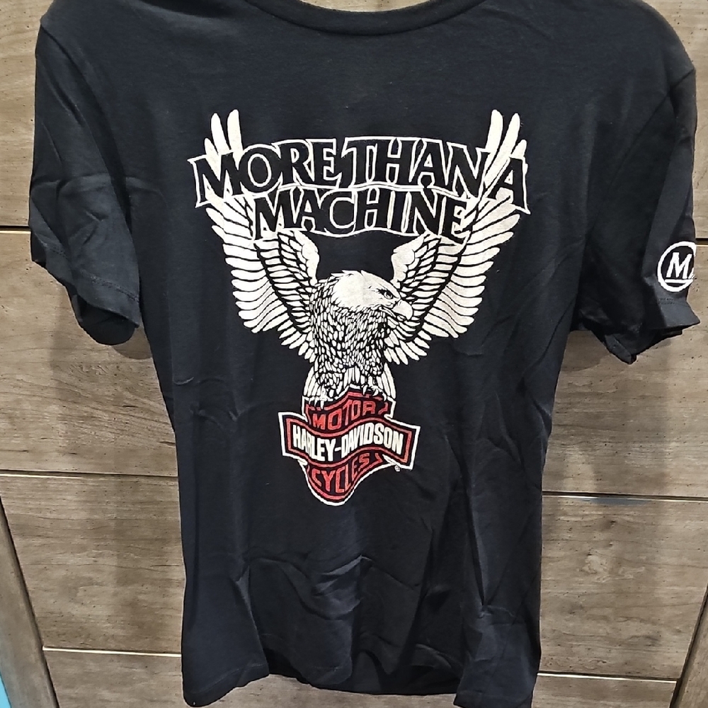 Womens Harley-Davidson Black Tee with Eagle Graphic